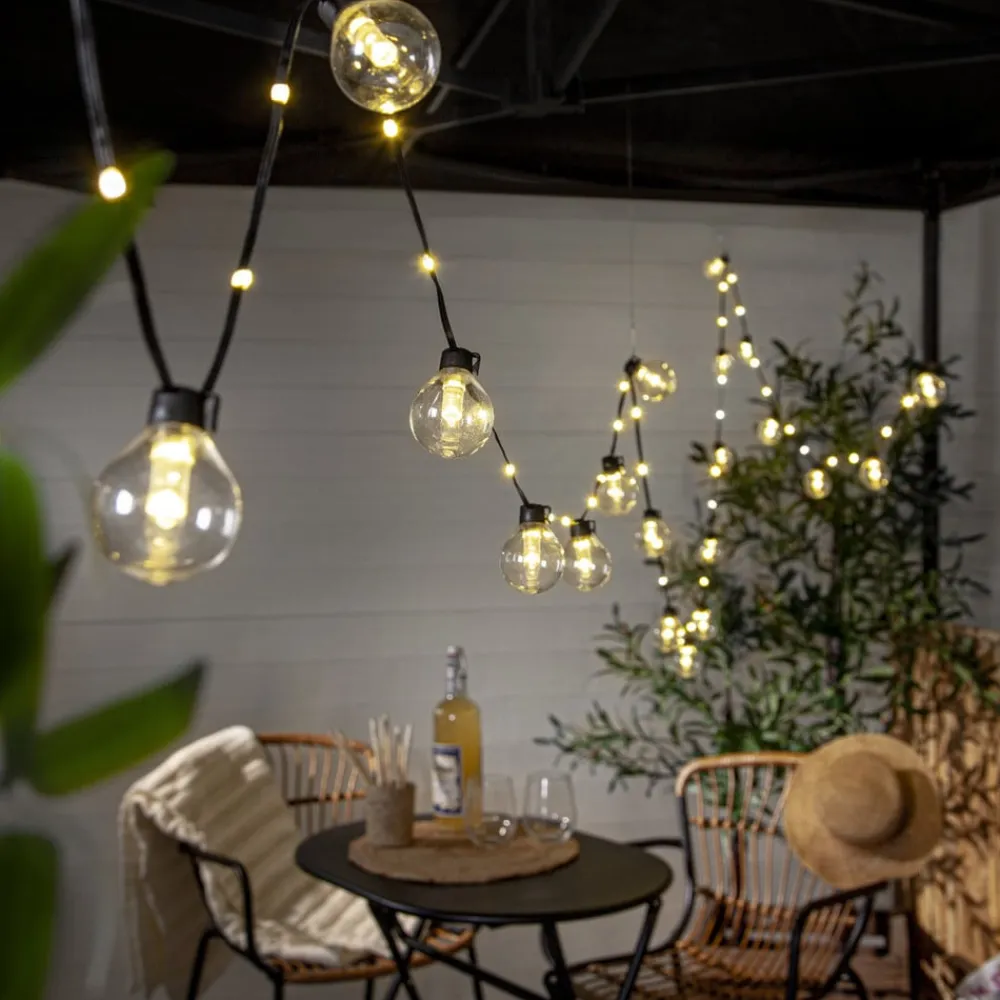 STAR TRADING LED-lyskæder Bolla, klar, plast Længde 5,3 m 20-fl.