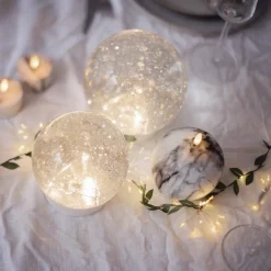 LED-lyskæder Dew Drop Flower, sølv, 140 cm, batteri^STAR TRADING Outlet