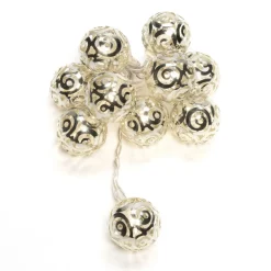 Konstsmide Christmas LED-lyskugler af metal, sølvfarvede