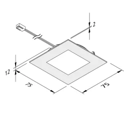 LED-møbelindbygningslampe FAQ 68 stål 4W 3.000K^Hera Clearance