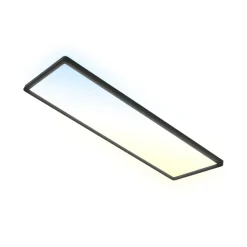 Briloner LED-panel Slim sort ultraflad CCT, 59 x 20 cm