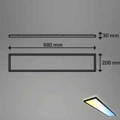 LED-panel Tava CCT, sort, 98 x 20 cm baggrundsbelysning plast^Briloner Clearance