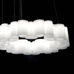 Stilnovo LED-pendellampe Honey, dæmpbar, rund, 58 cm