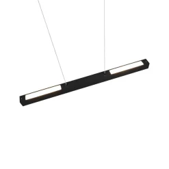 LED-pendellampe Paros DUOline, bjælke, sort^Trio Lighting New