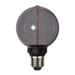 STAR TRADING LED-pære DecoLED One G80 E27 2W sort 1800K 3-trins