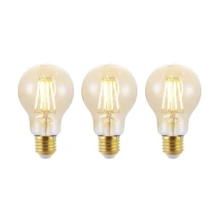 Arcchio LED-pære E27 6,5 W 825 rav 3-trins-dæmper, 3 stk