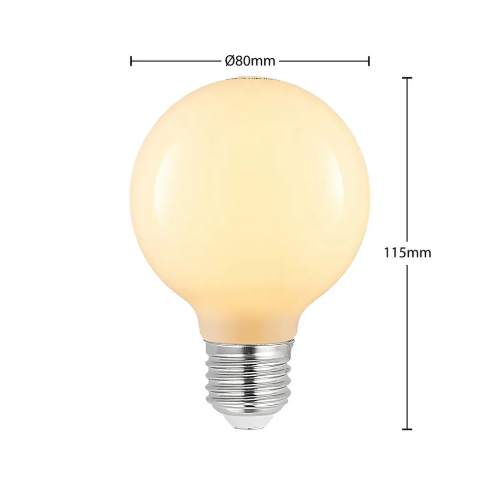 Arcchio Dæmpbar Led-Pære>LED-pære E27 4 W G80 2.700 K dæmpes opal 2 stk