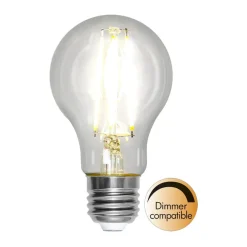 LED-pære, E27, 8 W, klar, glødetråd, 4.000 K, dæmpbar^STAR TRADING Best