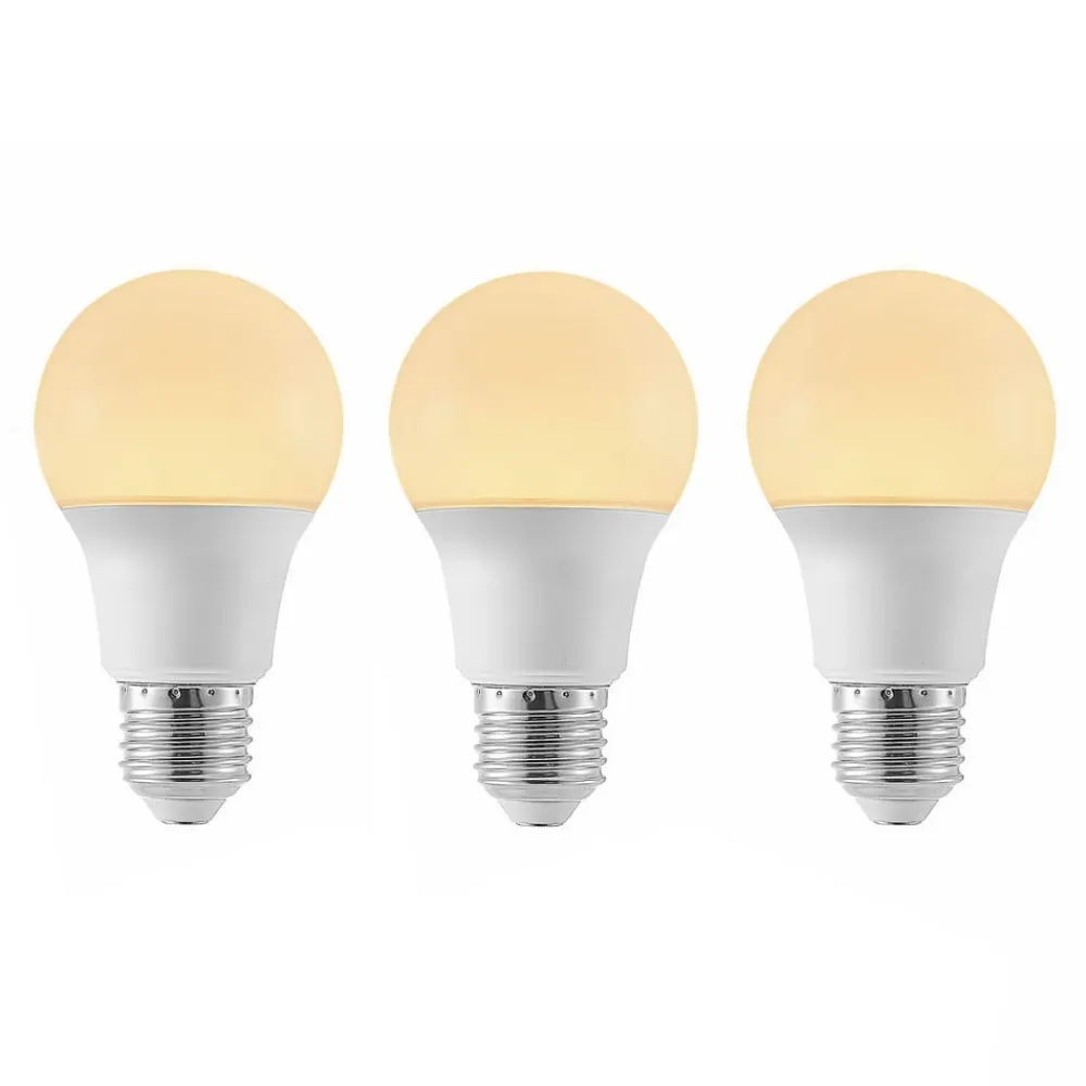 Arcchio LED-pære E27 A60 4,9 W 3.000 K opal, sæt m. 3 stk