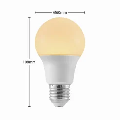 Arcchio LED-pære E27 A60 4,9 W 3.000 K opal, sæt m. 3 stk