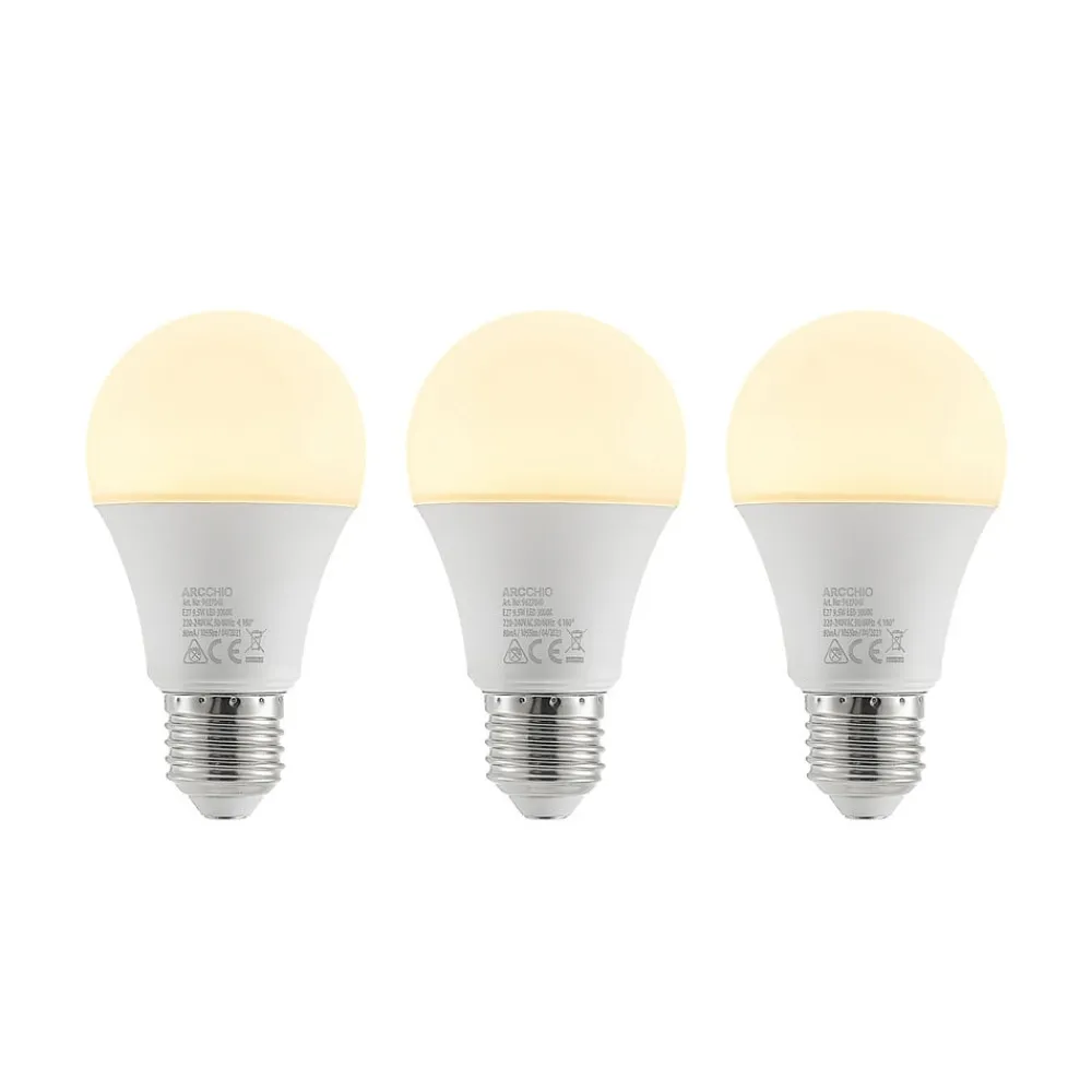 LED-pære E27 A60 9,5 W 3.000 K opal, sæt med 3 stk^Arcchio Discount