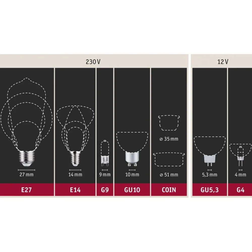 LED-pære E27 B75 4W Indre glød spiralmønster^Paulmann Best