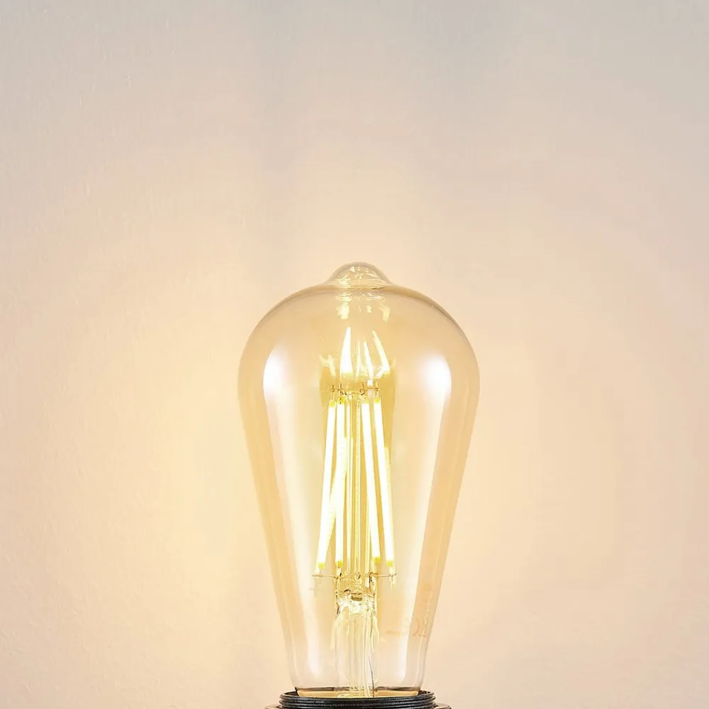 LED-pære E27 ST64 6,5W 2.500K ravfarvet 3-trins dæmper^Arcchio Hot