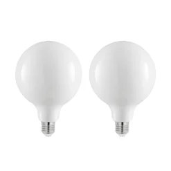Arcchio LED-pære E27 6W 2.700 K G125 kan dæmpes opal 2 stk