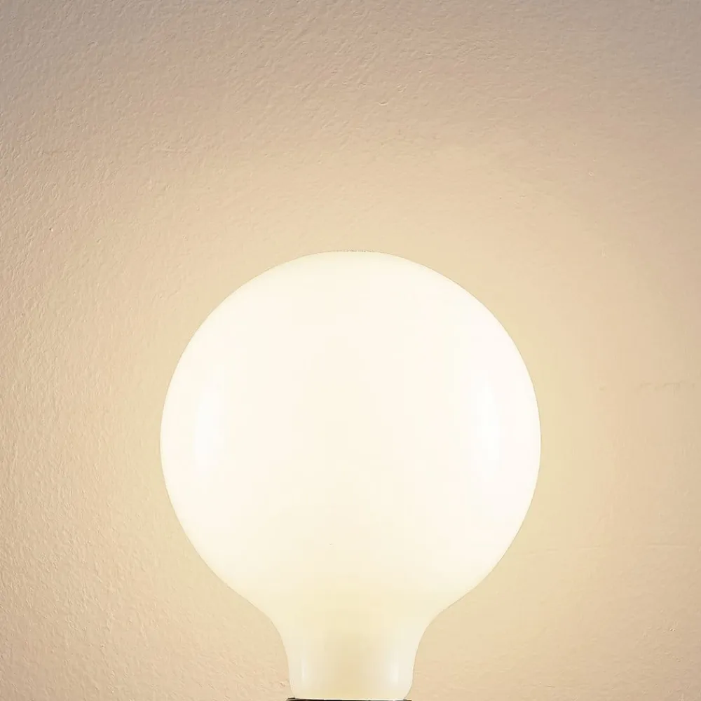 Arcchio LED-pære E27 6W 2.700 K G125 kan dæmpes opal 2 stk