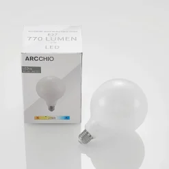 Arcchio LED-pære E27 6W 2.700 K G125 kan dæmpes opal 3 stk