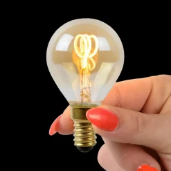 LED-pære E14 3W dråbe rav 2.200K dæmpbar^Lucide Sale