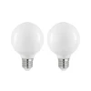 Arcchio LED-pære E27 8W G80 2.700K dæmpbar, opal, sæt med 2 stk