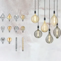 Trio Lighting LED-pære E27 4W 2.700K diamantfilament rav