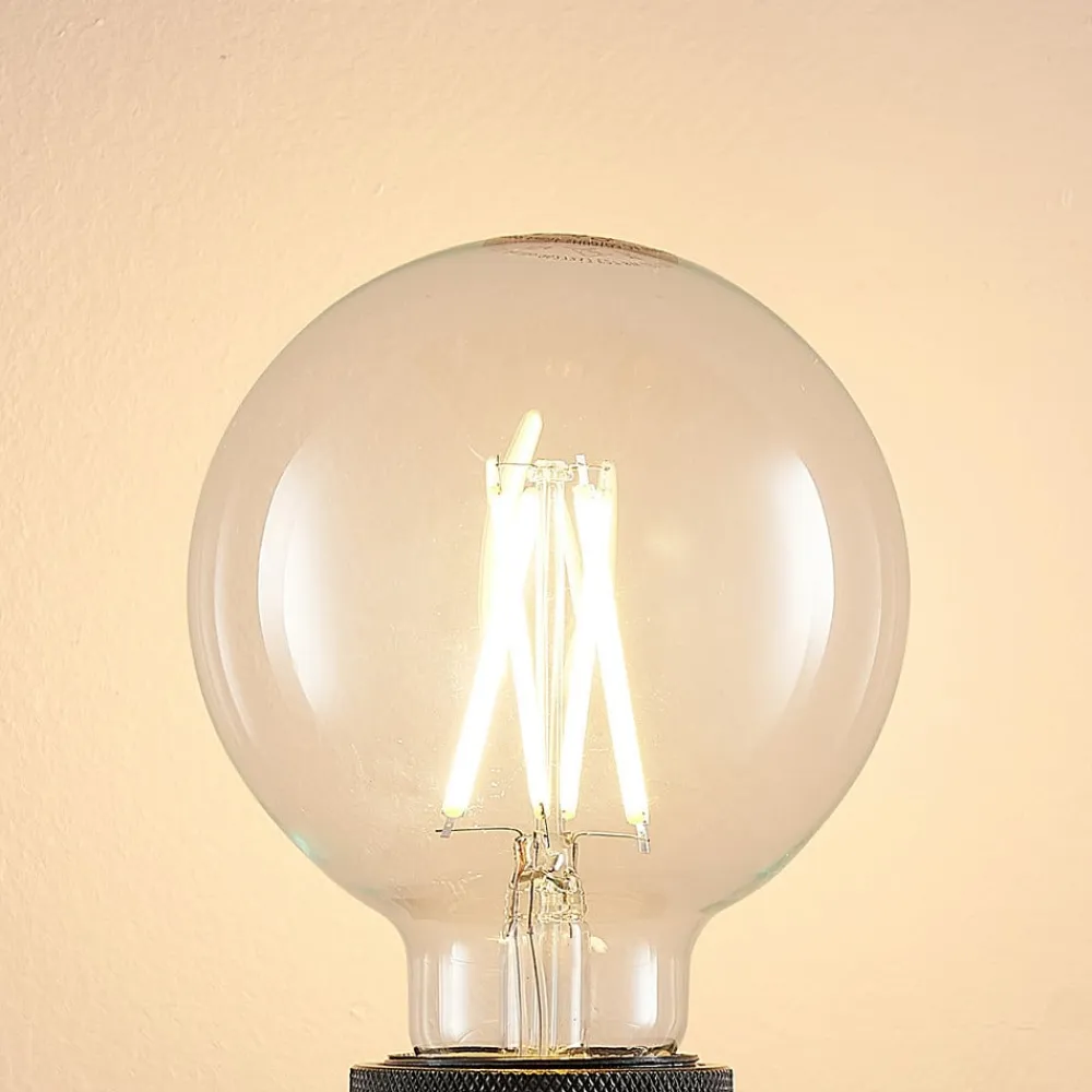 LED-pære E27 8W 2.700K G95 Globe, glødetråd, klar^Arcchio Online