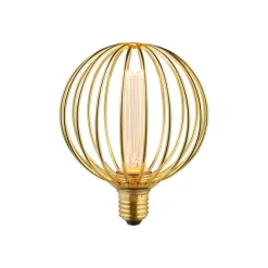 Searchlight LED-pære Globe, guld, E27, 3,5 W, 1.800 K, dæmpbar