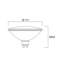 Sylvania Dæmpbar Led-Pære>LED-pære RETRO, ES111, GU10 12 W 830 1150 lm dæmpbar 25°