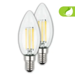 Briloner LED-pære stearinlys E14 4W klar 3000K 840 lm energiklasse 2er