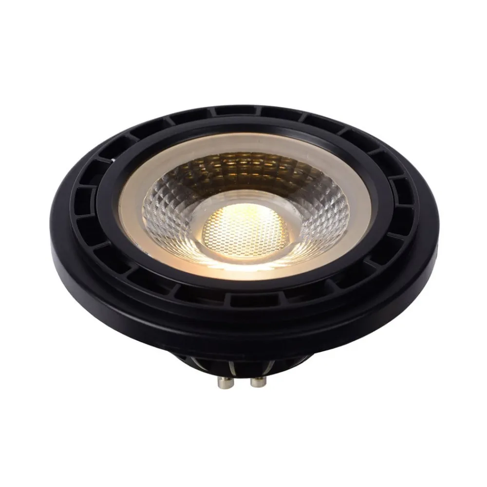 Lucide LED-reflektor GU10 12 W 3.000 K, dim to warm, sort