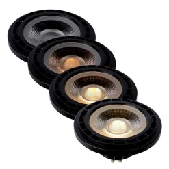 Lucide LED-reflektor GU10 12 W 3.000 K, dim to warm, sort