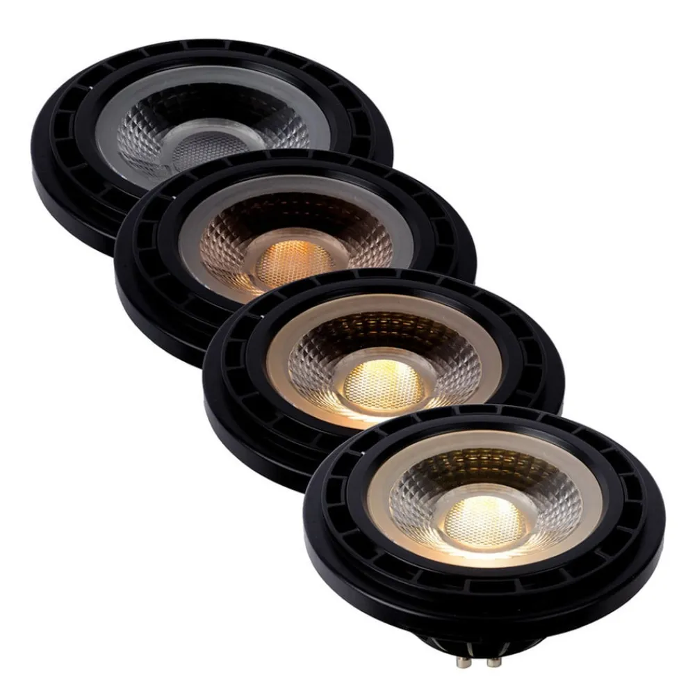 Lucide LED-reflektor GU10 12 W 3.000 K, dim to warm, sort