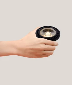 Lucide LED-reflektor GU10 12 W 3.000 K, dim to warm, sort