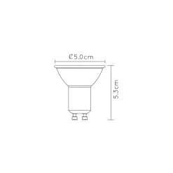 Lucide Dæmpbar Led-Pære>LED-reflektor GU10 5W dim to warm, sort