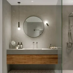 LEDS-C4 Mist væglampe badeværelse, 2 lysk., sort