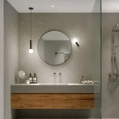 Mist væglampe til badeværelset, 1 lk. sort^LEDS-C4 Hot