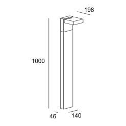 LEDS-C4 Gadebelysning>Modis CCT antracit 100 cm LED-vejlampe