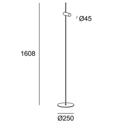 Nude Single gulvlampe E27 grå/sort^LEDS-C4