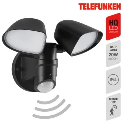 Telefunken Væglampe Med Sensor|Udendørs Spot><noscript><img width=