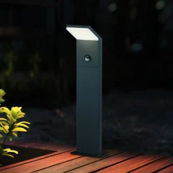 Trio Lighting Gadebelysning>LED-sensor-vejlampe PEARL, højde 50 cm, antracitgrå metal, IP54