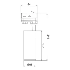 LED-skinnespot Lucea 3-faset 10W sort^Deko-Light Hot