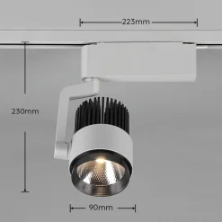 Trio Lighting LED-skinnespot Radiator til DUOline, titanium mat, CCT