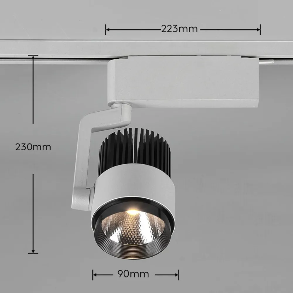 Trio Lighting LED-skinnespot Radiator til DUOline, titanium mat, CCT