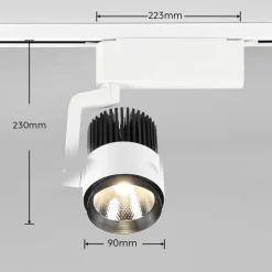 Trio Lighting LED-skinnespot Radiator til DUOline, mat hvid, CCT