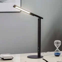 Fabas Luce LED-skrivebordslampe Ideal med dæmper, sort