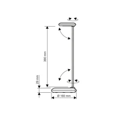 LED-skrivebordslampe study, hvid, stål, 49 cm, E27^Maul Best