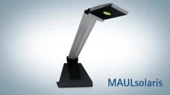 Maul LED-skrivebordslampe solaris, sølv, højde 64 cm