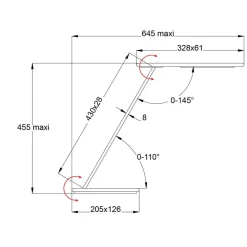 LED-skrivebordslampe Orbit med induktion sølv^Aluminor New