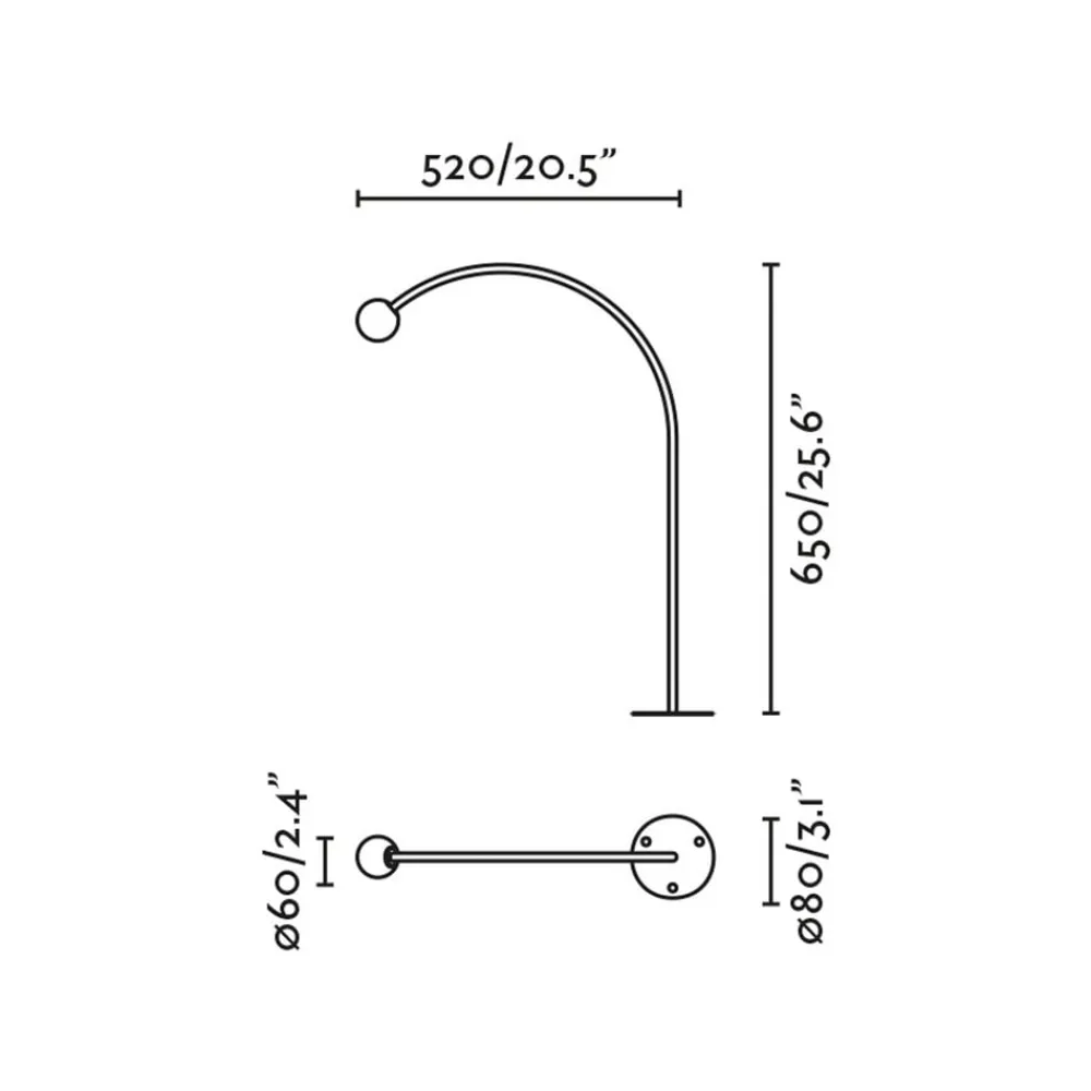 FARO BARCELONA Sokkellamper>LED-sokkellampe Cuca, sort, stål/glas, højde 65 cm