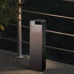 EGLO Sokkellamper>LED-sokkellampe Doninni 1, antracit, højde 40 cm