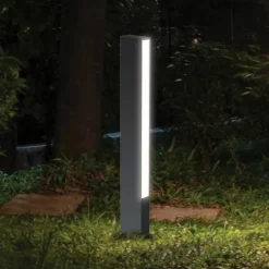 Viokef Sokkellamper>LED-sokkellampe Lir, højde 60 cm, mørkegrå metal