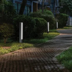 Viokef Sokkellamper>LED-sokkellampe Lir, højde 60 cm, mørkegrå metal